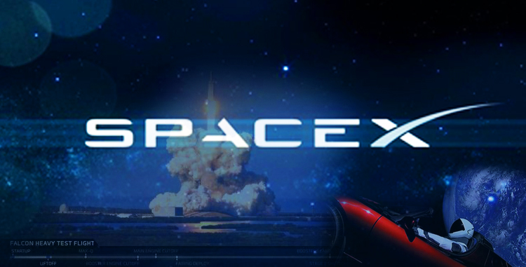 SpaceX - Falcon Heavy - Tesla Roadster